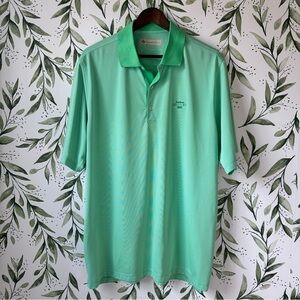 Donald Ross Golf Polo Shirt. Size Large. Green stripes with country club…